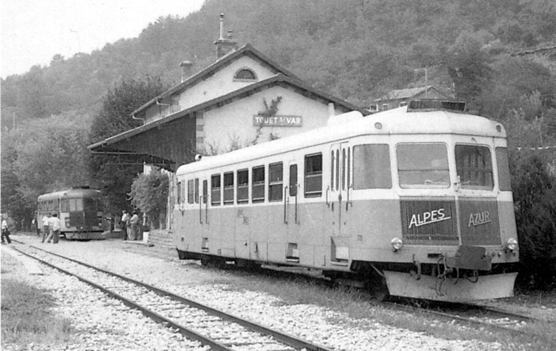 Gare de train des pignes de Touët sur Var à l'ancienne époque