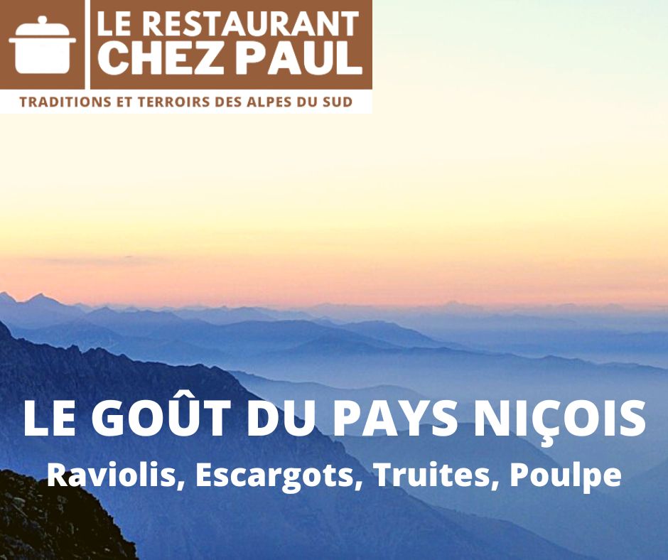 Restaurant de spécialités Niçois du Pays Maralpin de Nice avec ses Raviolis, Escargots, Cèpes, Truites, Poulpe...